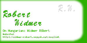 robert widmer business card